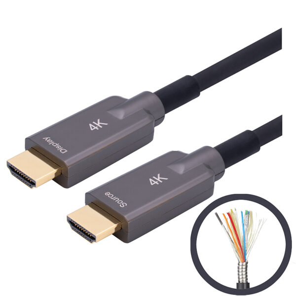 Armored HDMI 4K A-A Active Optical Cable 1