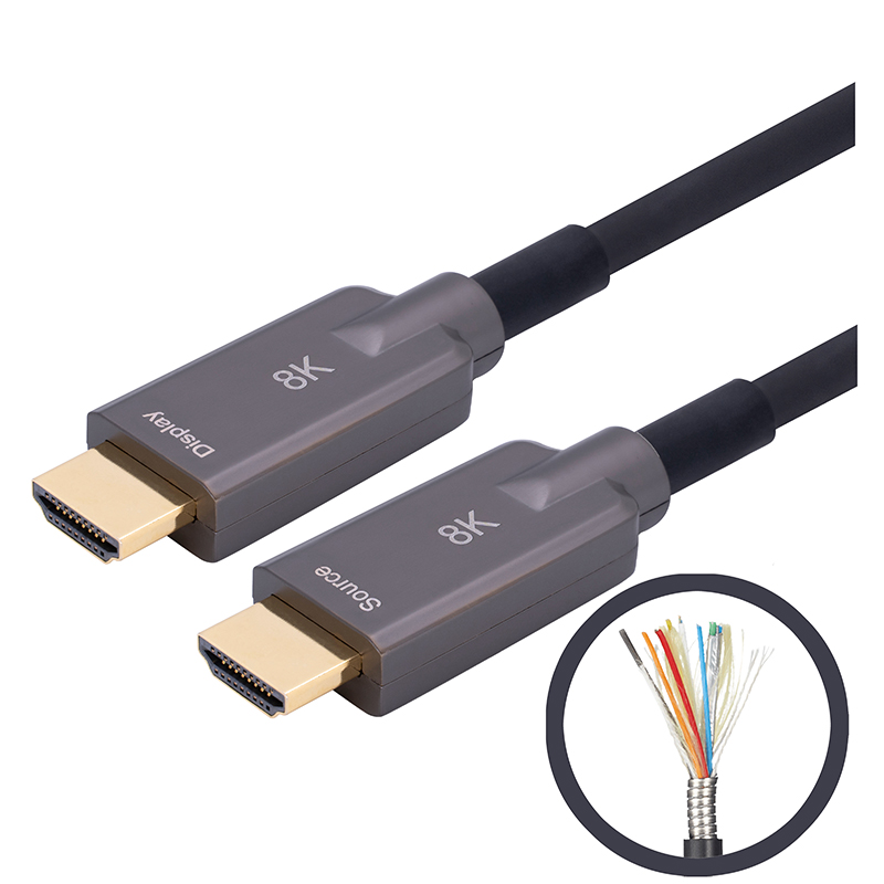 Armored HDMI 8K A-A Active Optical Cable 1
