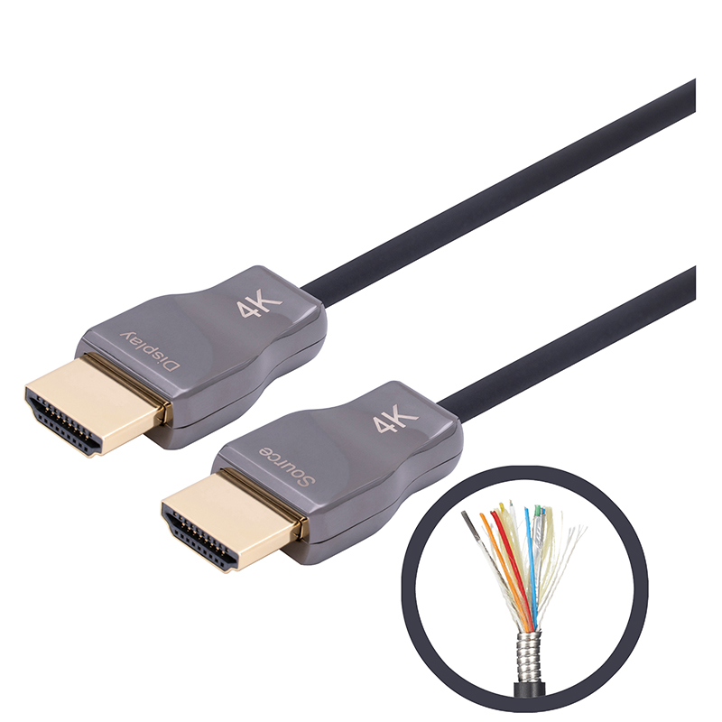 Super Slim Armored HDMI 4K A-A Active Optical Cable 1