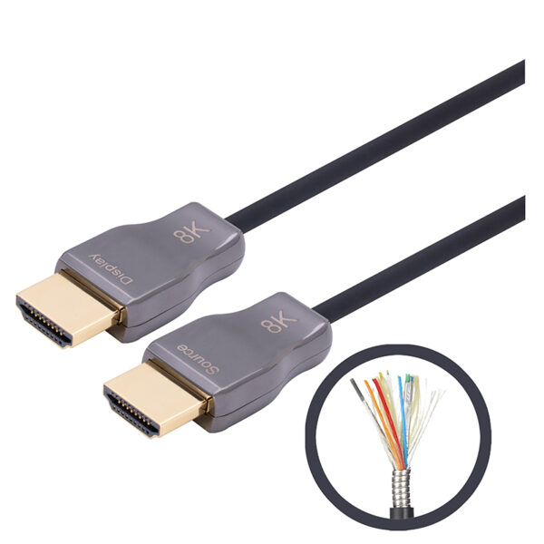 Super Slim Armored HDMI 8K A-A Active Optical Cable 1