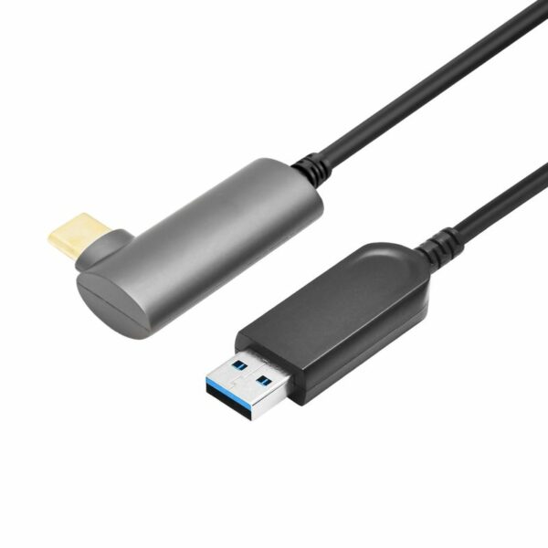 USB3.0 AM to USB-C Active Optical Cable with right angle 1