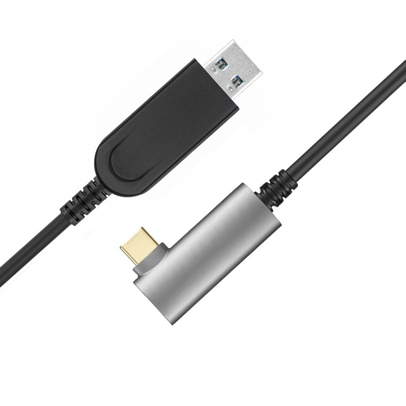 USB3.0 AM to USB-C Active Optical Cable with right angle 3