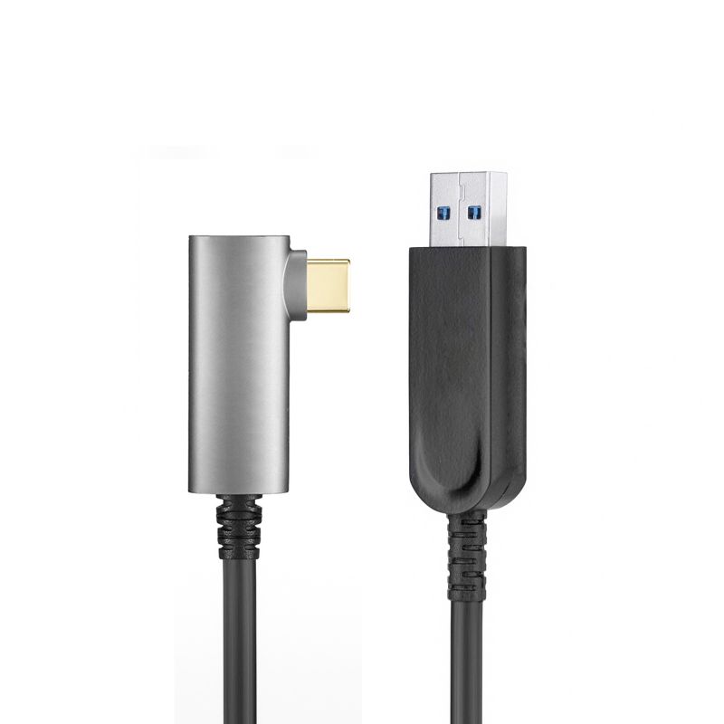 USB3.0 AM to USB-C Active Optical Cable with right angle 4