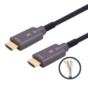 Armored HDMI 2.0 Type A to Type A 10m (33ft) Active Optical Cable, 4K@60Hz, 18Gbps, CE & FCC Compliant