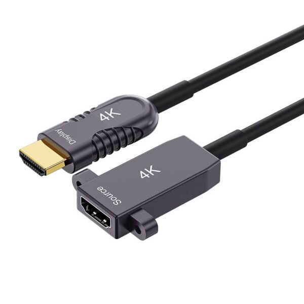 HDMI 2.0 Female to Male 10m(33ft) Active Optical Cable, 4K@60Hz, 18Gbps, up to 30 m, for HDMI Extension and System Integration