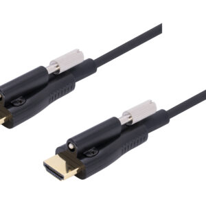 HDMI 2.1 Type A–A 10m(33ft) Active Optical Cable with Locking Screws for Professional AV & Industrial Installations