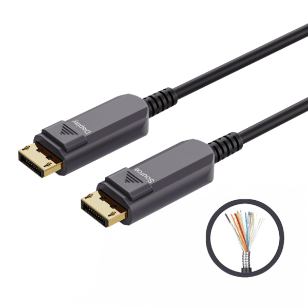 DisplayPort 1.4 A–A 10M (33ft) Active Optical Cable, 8K@60Hz (DSC), 32.4Gbps, HBR3, HDCP 2.2