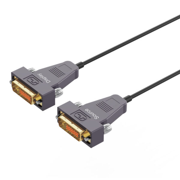 DVI-D Single Link Male to Male 10M(33ft) Active Optical Cable, 10.2Gbps, 1080P Long-Distance Transmission