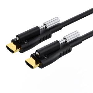 HDMI 2.0 Type A–A 10m(33ft) Active Optical Cable with Locking Screws for Professional AV & Industrial Installations
