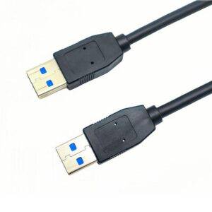 USB 3.2 Gen 1 Type A Male to Type A Male 0.5M(1.64ft) Copper Cable, 5Gbps High-Speed for AV & Industrial Systems