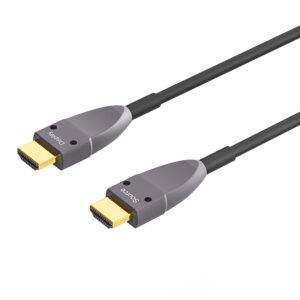 Armored HDMI 2.1 Micro HDMI (Type D) to Micro HDMI (Type D) 10m (33ft) Active Optical Cable, 8K@60hZ and 4K120Hz, 48Gbps, Industrial Grade