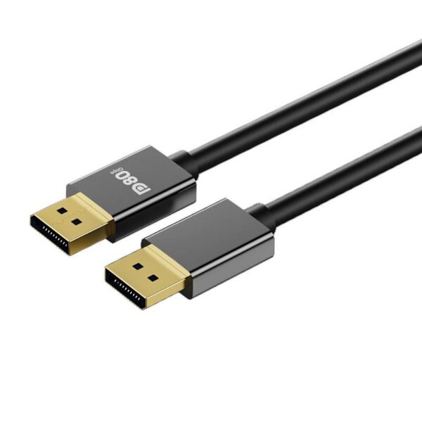 DisplayPort 2.1 Male to Male Cable 0.5M(1.64ft), 80Gbps (UHBR20), Silver-Plated Copper, Zinc Alloy Housing, Without Barb
