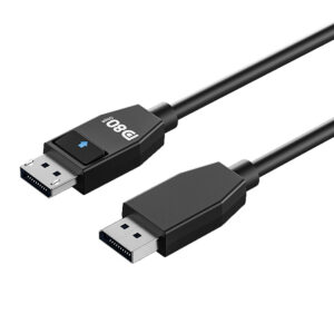 DisplayPort 2.1 Male to Male Cable 0.5M(1.64ft), 80Gbps (UHBR20), Silver-Plated Copper, Aluminum Housing, Without Barb