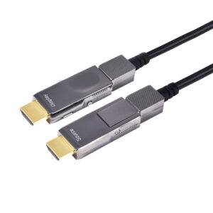 Armored HDMI 2.1 Type A to Type A 10m (33ft) Active Optical Cable, 8K@60Hz and 4k@120Hz, 48Gbps, CE & FCC Compliant