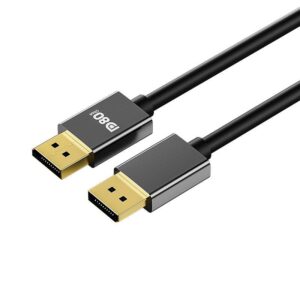 DisplayPort 2.1 Male to Male Cable 0.5M(1.64ft), 80Gbps (UHBR20), Silver-Plated Copper, Zinc Alloy Housing, Without Barb