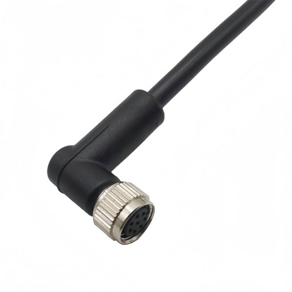 M8 6Pin Female 90° Degree Connector Cable for Industrial Sensor & Automation