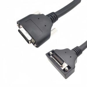 Camera Link MDR26 to MDR26 Vertical 90° Downward High-Flex Drag Chain Cable 3M(9.84ft), 5.44Gbps, Base/Full Mode, PoCL Industrial Machine Vision