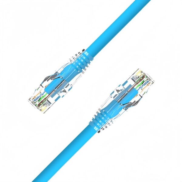 Cat6A U/UTP Ethernet Cable 24AWG 0.3–20M, 10Gbps, 500MHz, Tangle-Free Latch Boot RJ45 for Structured Cabling Systems