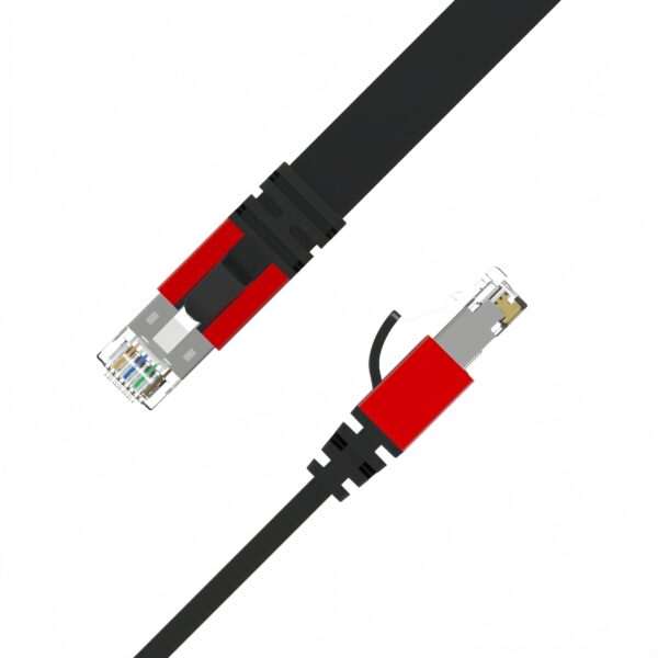 Cat8 Ethernet Cable 24AWG U/FTP Flat 0.3–25M, 40Gbps, Space-Saving Design for 25G/40G Data Centers and Server Installations