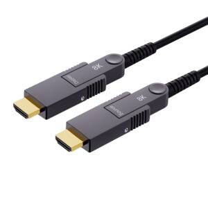 HDMI 2.1 Detachable Type D-D 10M(33ft) Active Optical Cable, 48Gbps 8K@60Hz and 4K@120Hz