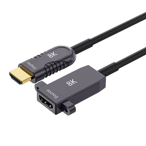 HDMI 2.1 Female to Male 10m(33ft) Active Optical Cable, 8K@60Hz and 4k@120Hz, 48Gbps, up to 30 m, for HDMI Extension and System Integration