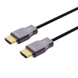 Ultra-Slim Armored HDMI 2.1 Type A to Type A 10m (33ft) Active Optical Cable, 8K@60Hz and 4k@120Hz, 48Gbps, Industrial Grade