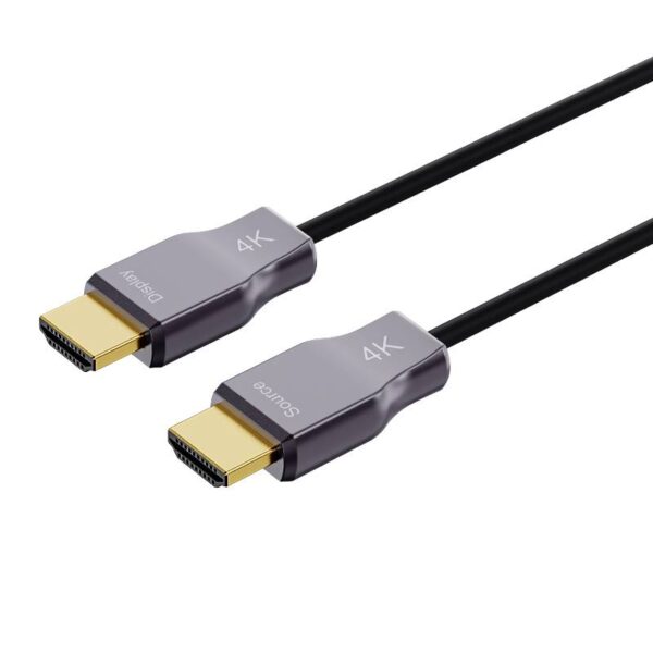 Ultra-Slim Armored HDMI 2.1 Type A to Type A 10m (33ft) Active Optical Cable, 8K@60Hz and 4k@120Hz, 48Gbps, Industrial Grade