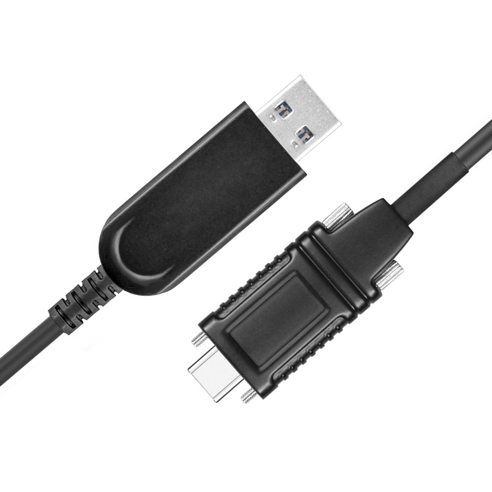USB 3.2 Gen 2×1 AM to USB-C Active Optical Cable With Screw – 15M(Backward Compatible USB 2.0&1.1)