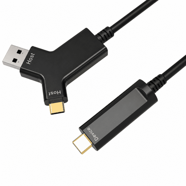 USB 3.2 Gen 2x1 A+C to C Active Optical Cable-50M (Backward Compatible USB 2.0)