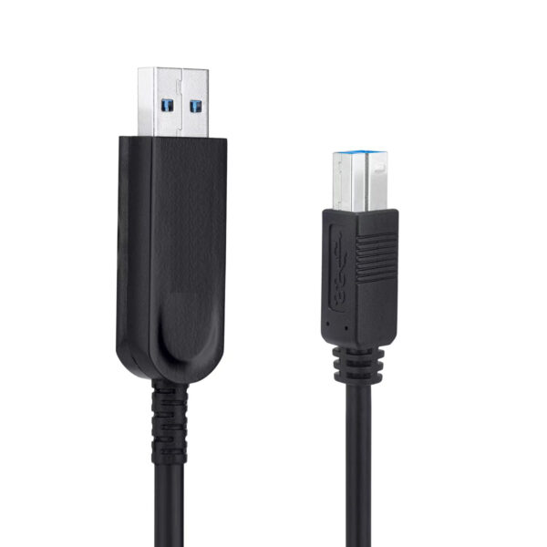 USB 3.2 AM to BM Active Optical Cable - 10M (Backward Compatible USB 2.0)