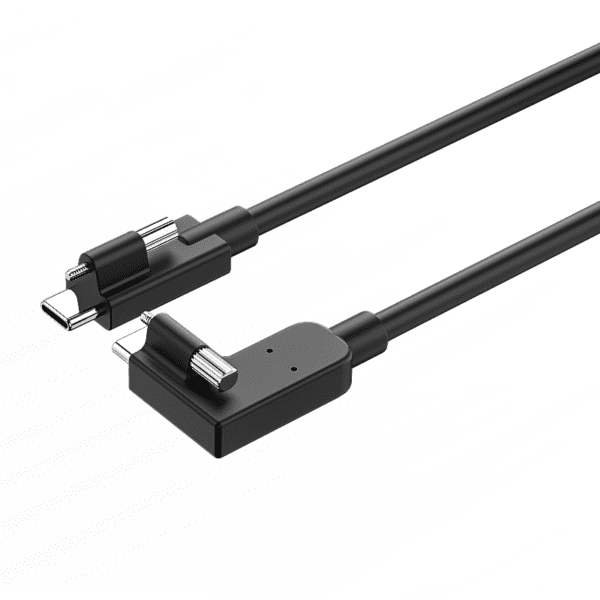 USB4 Gen 3x2 Type C to Type C Angled Passive Cable with Screw