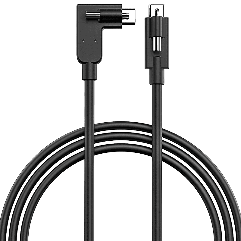 USB4 Gen 3x2 Type C to Type C Angled Passive Cable with Screw