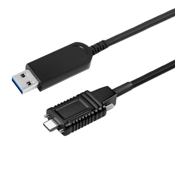 USB 3.2 Gen 2x1 AM to USB-C Active Optical Cable With Screw - 15M(Backward Compatible USB 2.0&1.1)