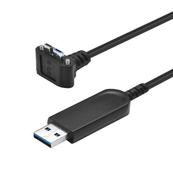 90° USB 3.2 Gen 1 AM to Micro B Active Optical Cable - 10m (Not Backward Compatible USB 2.0&1.1)