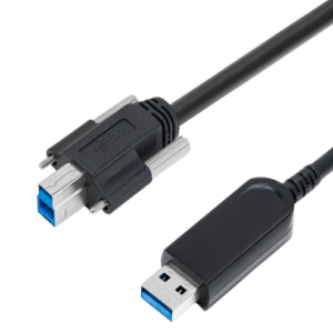 USB 3.2 Gen1 AM to BM Active Optical Cable With Screw - 50M (Backward Compatible USB 2.0)