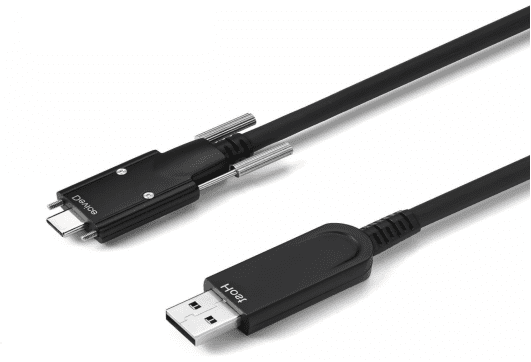 USB 3.2 Gen 2x1 AM to USB-C Active Optical Cable With Screw - 15M(Backward Compatible USB 2.0&1.1)