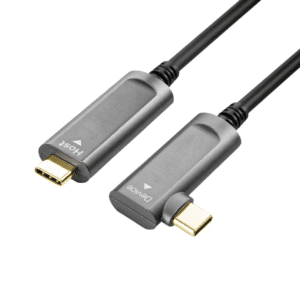 USB 3.2 Gen 2x1 90° Type C-C Active Optical Cable - 15M(Backward Compatible USB 2.0&1.1)