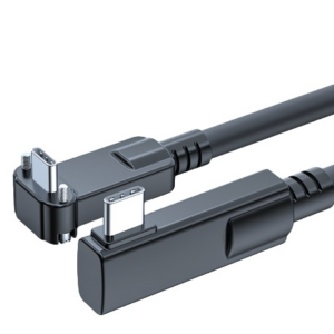 USB 3.2 Gen 2x1 Type C 2 lane Full Feature Cable with Angled Screw Lock