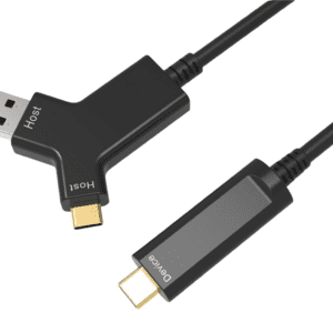 USB 3.2 Gen 2x1 A+C to C Active Optical Cable-50M (Backward Compatible USB 2.0)