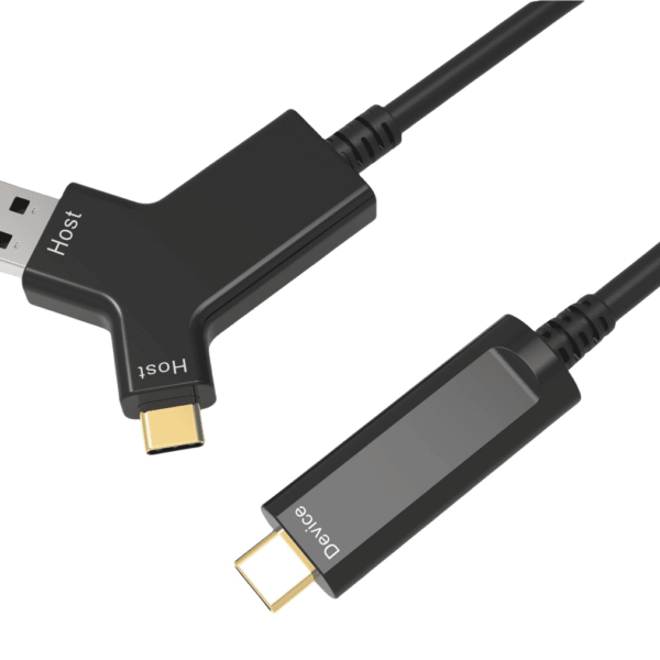 USB 3.2 Gen 2x1 A+C to C Active Optical Cable-50M (Backward Compatible USB 2.0)